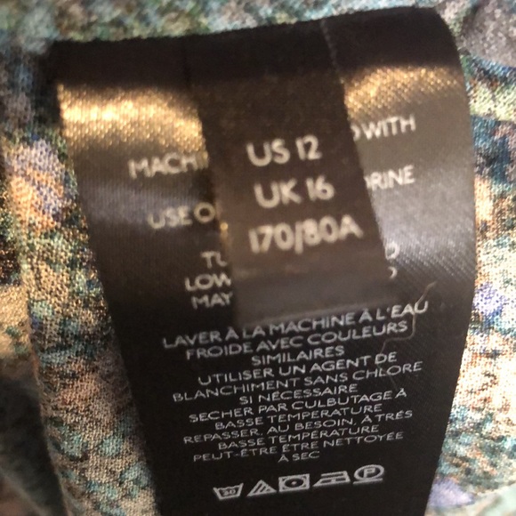 FREE PEOPLE Sleeveless Turquoise Wrap Top Sz 12 - Picture 5 of 10